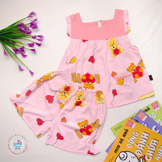Bộ lanh lụa bé gái - từ 19-38kg - siêu mát, siêu thấm hút mồ hôi