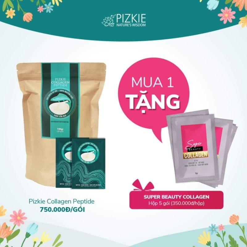 (Date 2026, mẫu mới hộp vuông) Collagen Pizkie Cá Hồi Nhật Bản