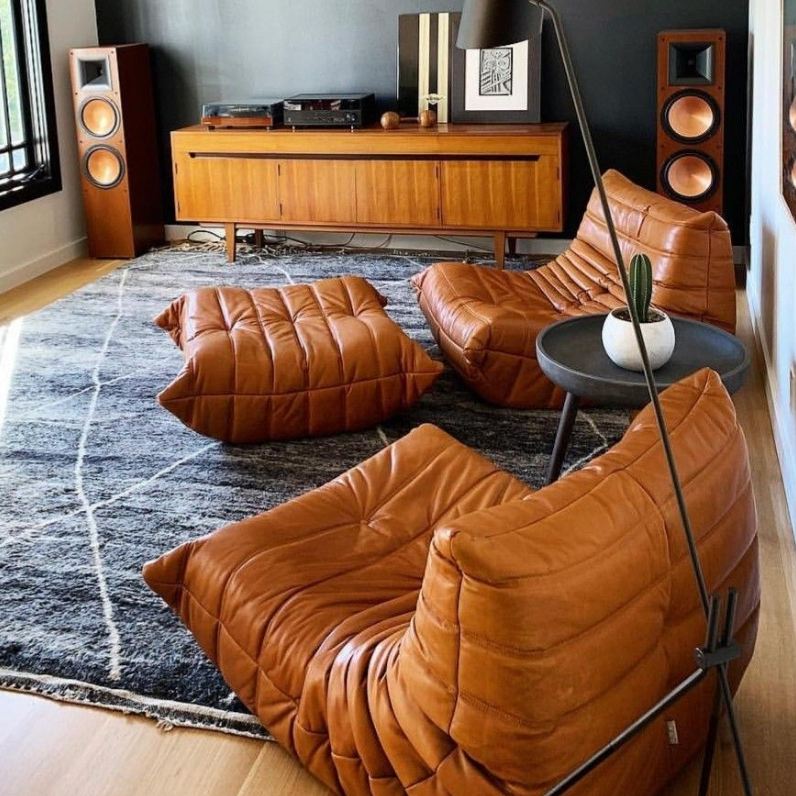 Ghế Sofa Mini - Vỏ Ghế Togo Đệm Đàn Hồi Bọc Da Sang Trọng - Vỏ Bọc Sofa Thư Giãn Nghỉ Ngơi Đọc Sách Da Pu