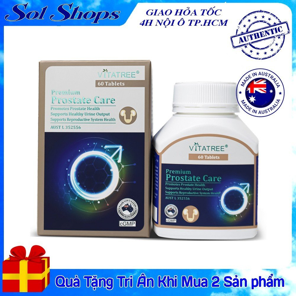 VITATREE Premium Prostate Care -Viên Uống Hỗ Trợ Sức Khỏe Tuyến Tiền Liệt -Lọ 60 viên_ Sol shop