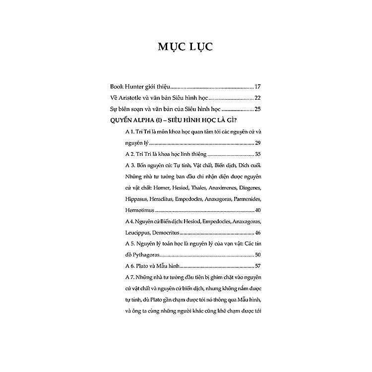 Sách - Siêu Hình Học