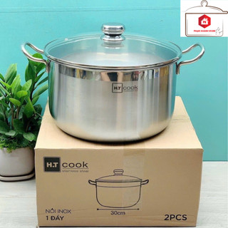 NỒI INOX 430 BẾP TỪ 1 ĐÁY HT COOK SỬ DỤNG ĐƯỢC TRÊN BẾP ĐIỆN TỪ