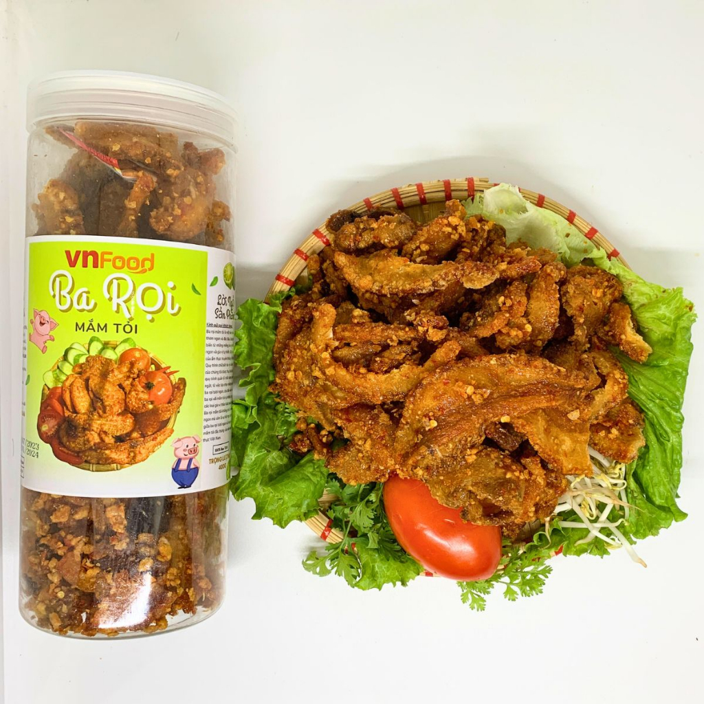 Ba Rọi Mắm Tỏi 400Gr | Đồ Ăn Vặt VnFood | Ba Rọi Ăn Vặt