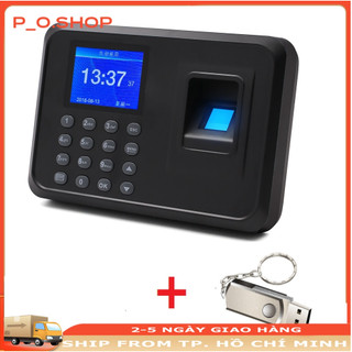 Máy Chấm Công Quét Vân Tay Deli Chính Hãng - Màn Hình Kết Nối USB - Nhiều Ngôn Ngữ