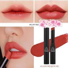 Son thỏi 3ce màu đỏ đất Fluffy Red chính hãng