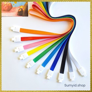 Thẻ đeo bảng tên, dây đeo thẻ nhân viên, học sinh nhiều màu chất liệu lụa hàn bền chắc khoá nhựa dễ điều chỉnh dây 1.5cm