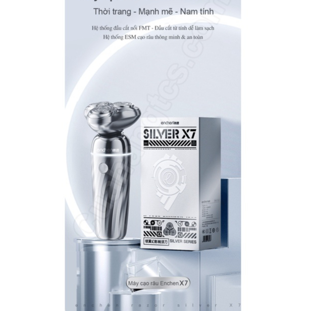 Máy cạo râu Enchen Silver X7 hệ thống EMS thông minh