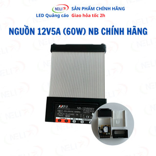 Nguồn LED 12V 60W - 12V 5A chống nước vỏ nhôm chính hãng thương hiệu NB.