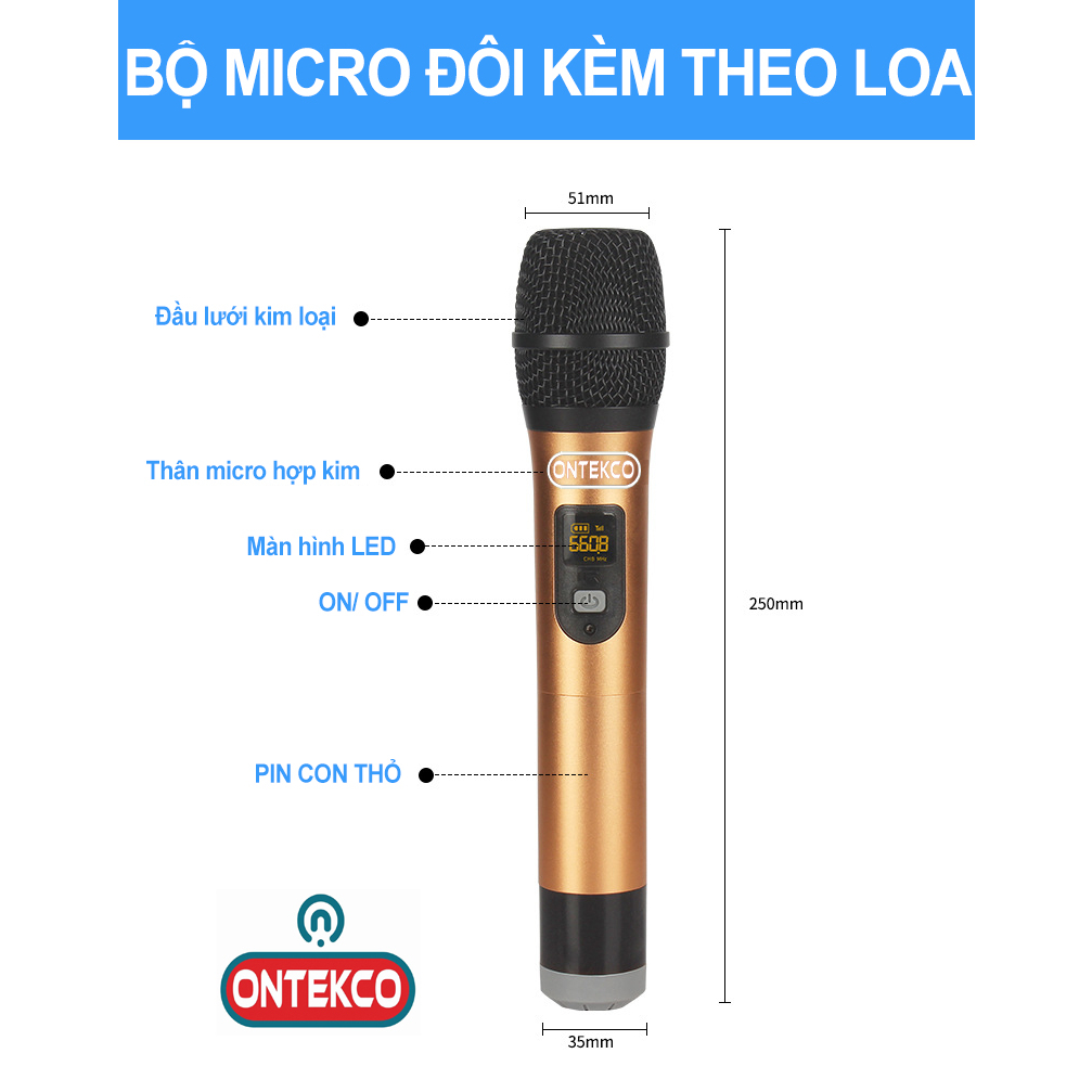 Bộ Loa Karaoke Bluetooth Ontekco A300 Chính Hãng