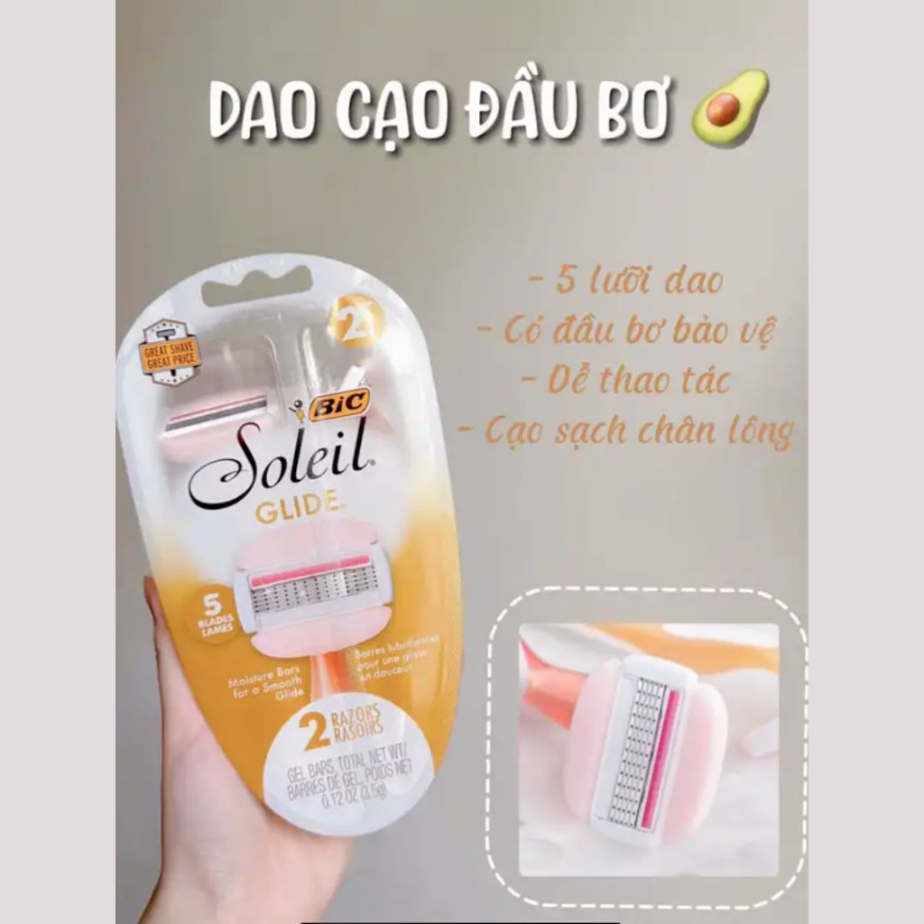 Dao cạo đầu bơ BIC SOLEIL GLIDE 5 lưỡi chuyên dành cho phái nữ