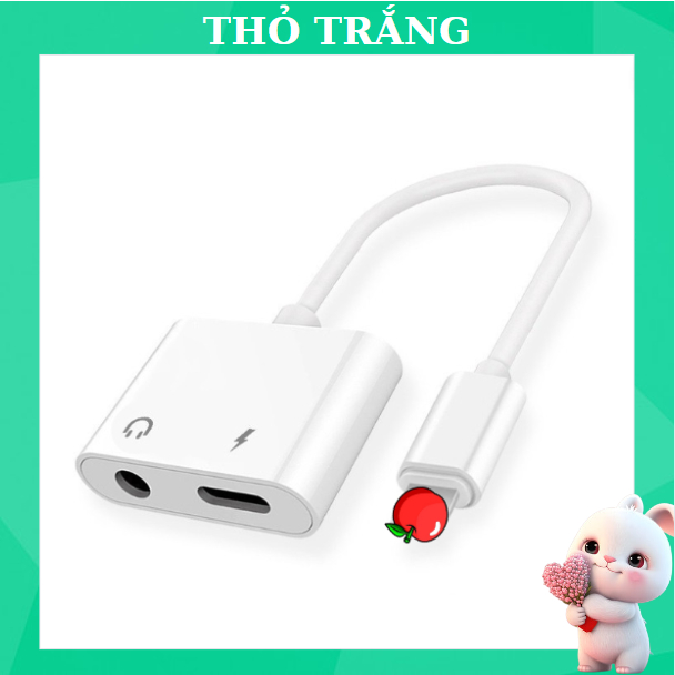 Jack Chuyển Đổi 2 Cổng MH030, Jack Chia Cổng Đa Năng Vừa Sạc Vừa Cắm Tai Nghe Từ 7 Đến 12Promax Có Hỗ Trợ Mic