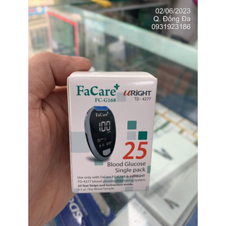 Que test đường huyết hộp 25 que máy đo đường huyết FaCare FC-G168