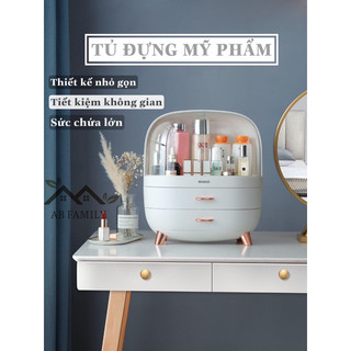 Tủ Đựng Mỹ Phẩm Để Bàn ECOCO Sang Trọng, Kệ Đựng Mỹ Phẩm 3 Tầng Cao Cấp, Hộp Đựng Đồ Để Bàn Tiện Lợi