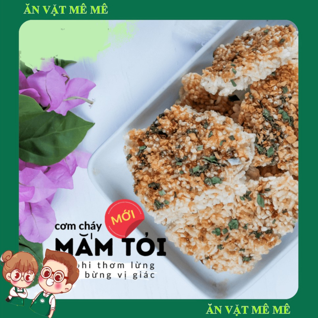 Cơm cháy mắm Tỏi | Cơm cháy túi zip 200g
