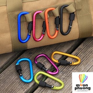 Móc treo khóa chữ D đa năng carabiner hợp kim nhôm siêu nhẹ - MUÔN PHƯƠNG SHOP