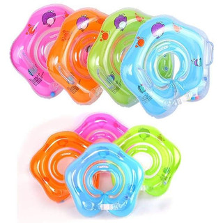 Phao bơi đeo cổ cho bé sơ sinh 4-12 tháng tập bơi đứng có quai tay cầm chống lật Summer Fancy