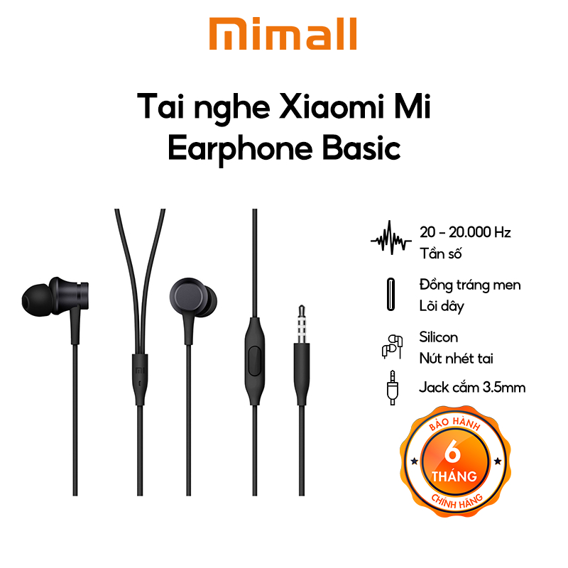 Tai nghe Xiaomi Mi Earphone Basic (Global Version) | Hàng chính hãng | Bảo hành 6 tháng