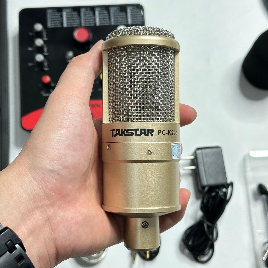 Micro Thu Âm Chuyên Nghiệp - Combo Bộ Thu Âm Livestream Takstar PC-K200 + Soundcard Icon Upod-Pro Chuyên Nghiệp, Cực Hay