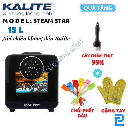 Nồi Chiên Hơi Nước Kalite STEAM STAR, Nồi Chiên Hấp Dung Tích 15L Công suất 2620W - Hàng chính hãng - Bảo hành 24 tháng