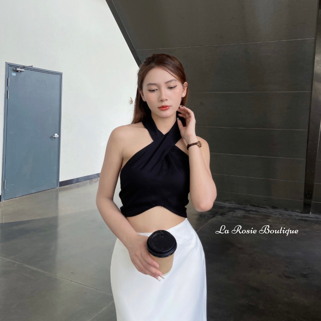 Áo Kiểu Yếm Hở Lưng Vải Linen La Rosie Boutique Tôn Eo Sang Chảnh