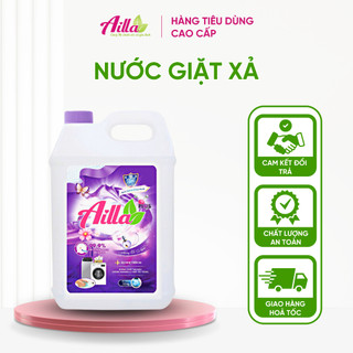 Nước Giặt Xả Kháng Khuẩn Ailla Hương Cá Ngựa Siêu Đậm Đặc Lành Tính An Toàn Cho Da Giặt Máy Và Giặt Tay Can 10KG