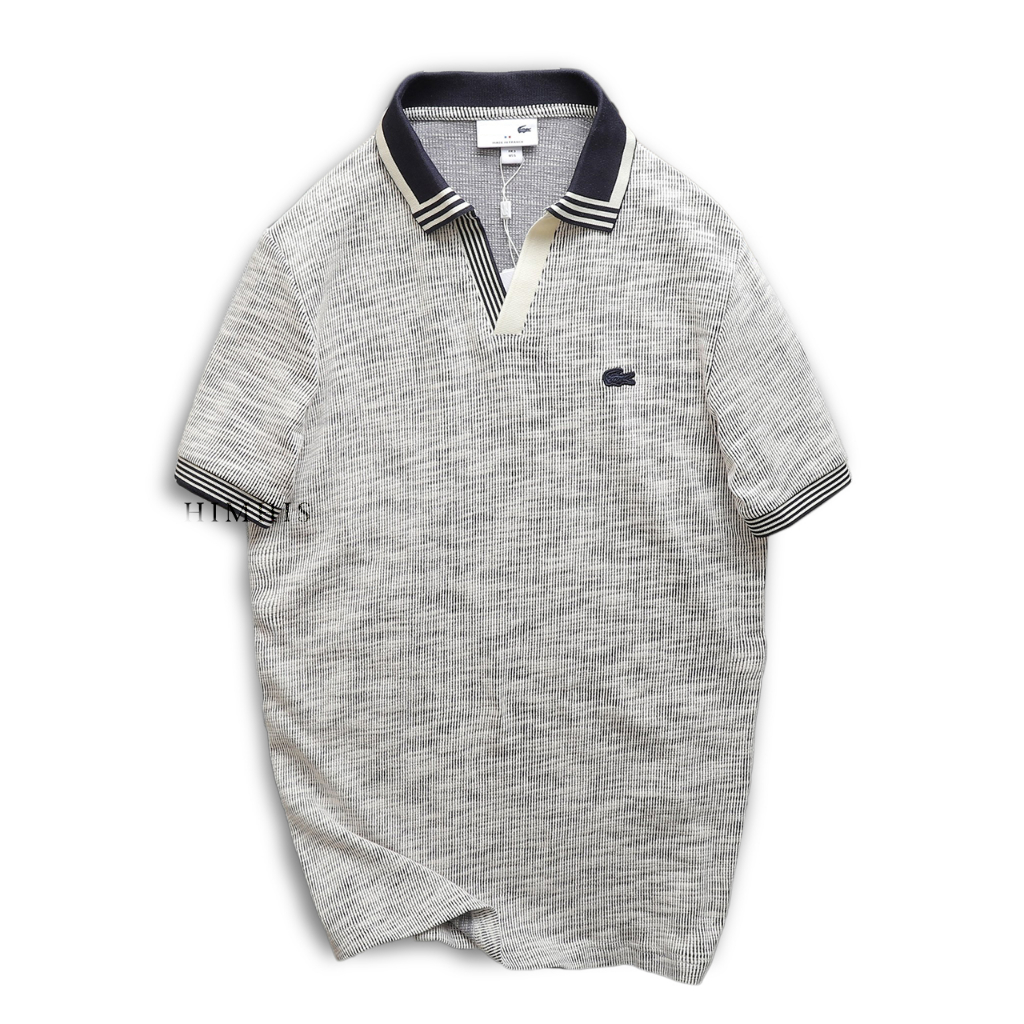 Áo thun Polo nam cổ bẻ phối viền vải Cotton dệt kim chính phẩm xuất khẩu - LC300