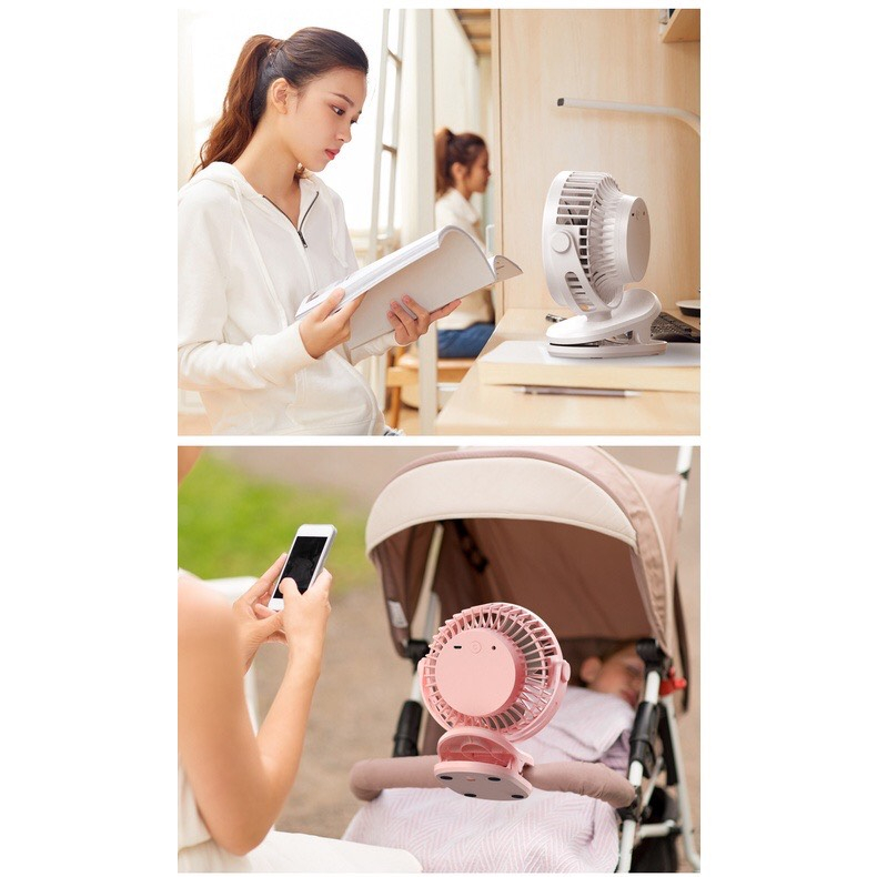 Quạt Mini 10000mah Model GF07 Quạt Tích Điện 8-12H Chuyên Dụng Cho Học Sinh Sinh Viên Xe Đẩy Trẻ Em Văn Phòng