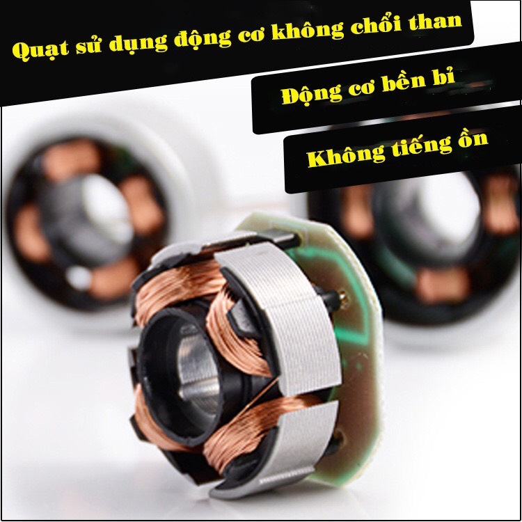 Quạt Mini 10000mah Model GF07 Quạt Tích Điện 8-12H Chuyên Dụng Cho Học Sinh Sinh Viên Xe Đẩy Trẻ Em Văn Phòng