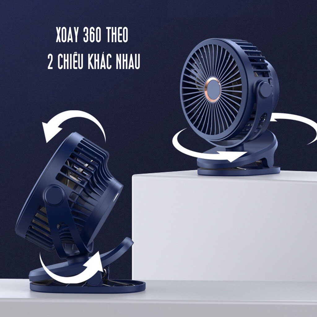 Quạt Mini 10000mah Model GF07 Quạt Tích Điện 8-12H Chuyên Dụng Cho Học Sinh Sinh Viên Xe Đẩy Trẻ Em Văn Phòng