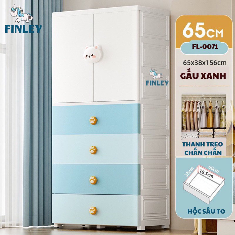 Tủ Để Đồ 5 Tầng Có Ngăn Treo Chính Hãng Finley, Tủ Nhựa Cho Bé Dày Dặn Bảo Hành 1 Năm