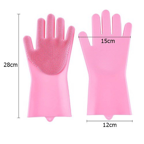 Đôi Găng Tay Rửa Chén Silicon Tạo Bọt - Găng Tay Silicon Rửa Chén Đa Năng