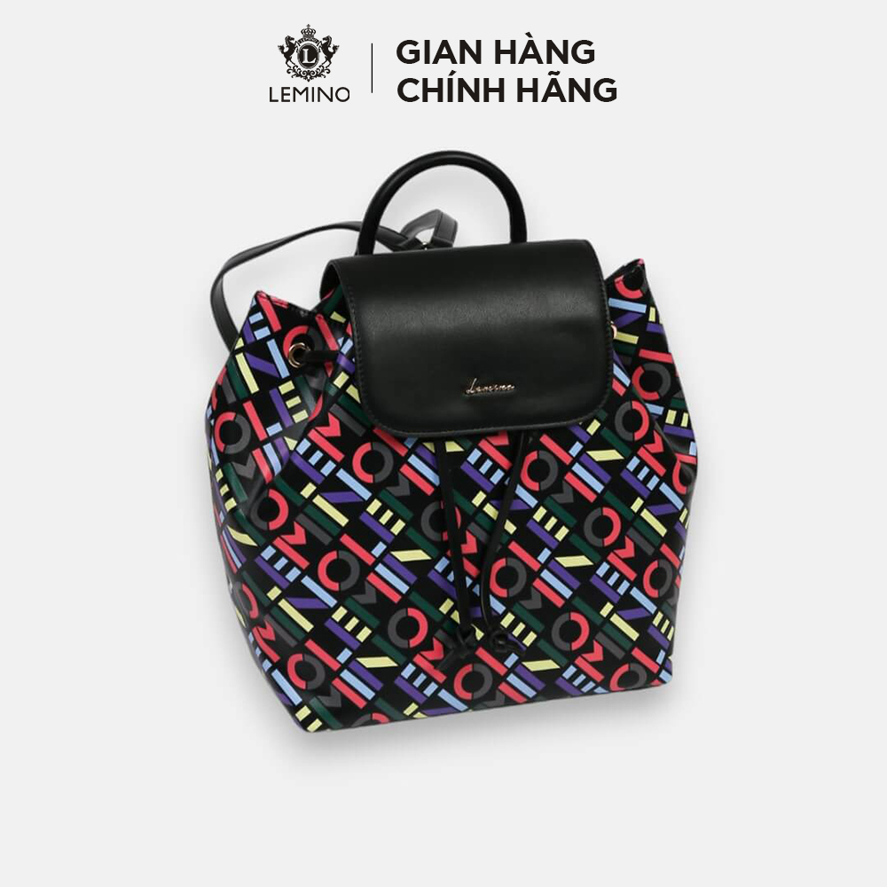 Balo Lemino Monogram Multicolor Có Dây Rút LE22905