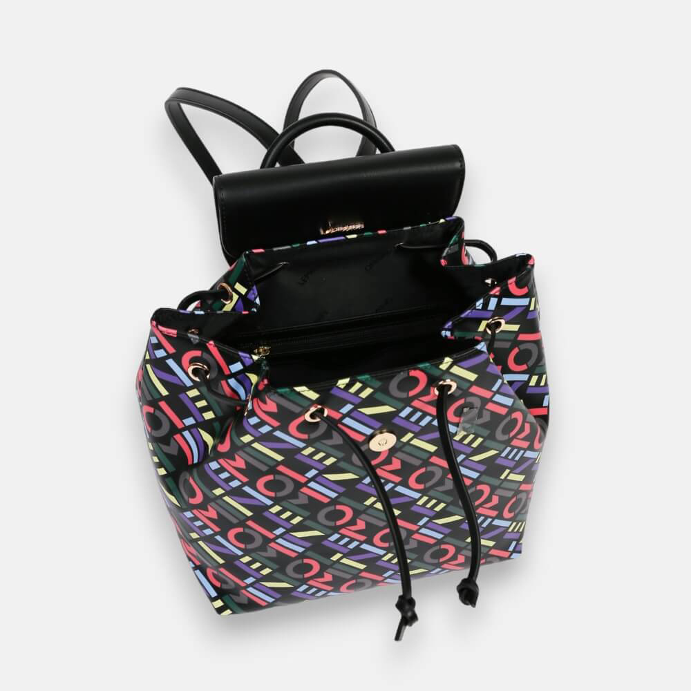 Balo Lemino Monogram Multicolor Có Dây Rút LE22905