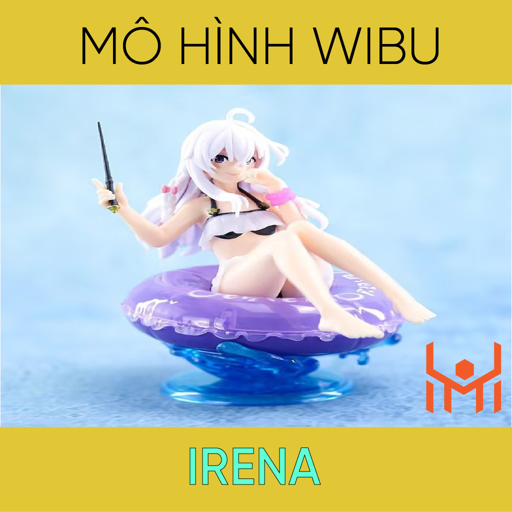 Mô hình phù thủy Irena tóc trắng phao tím