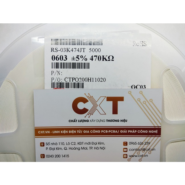 Điện trở 470K 0603 (5%) (50c)
