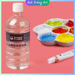 Dầu thông, dầu lanh pha sơn phủ bóng, bảo quản tranh 500ml 100ml