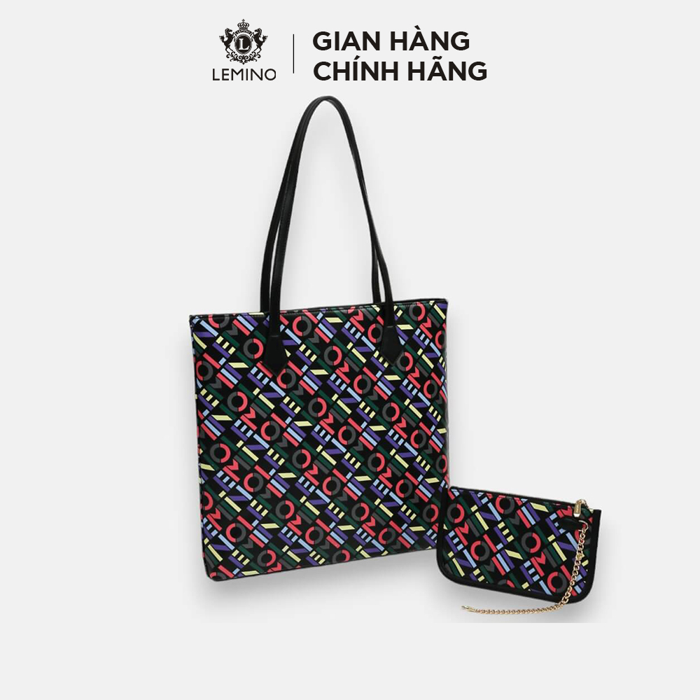 Túi Xách Nữ Lemino Monogram Multicolor Kèm Ví Nhỏ Mới LE22906