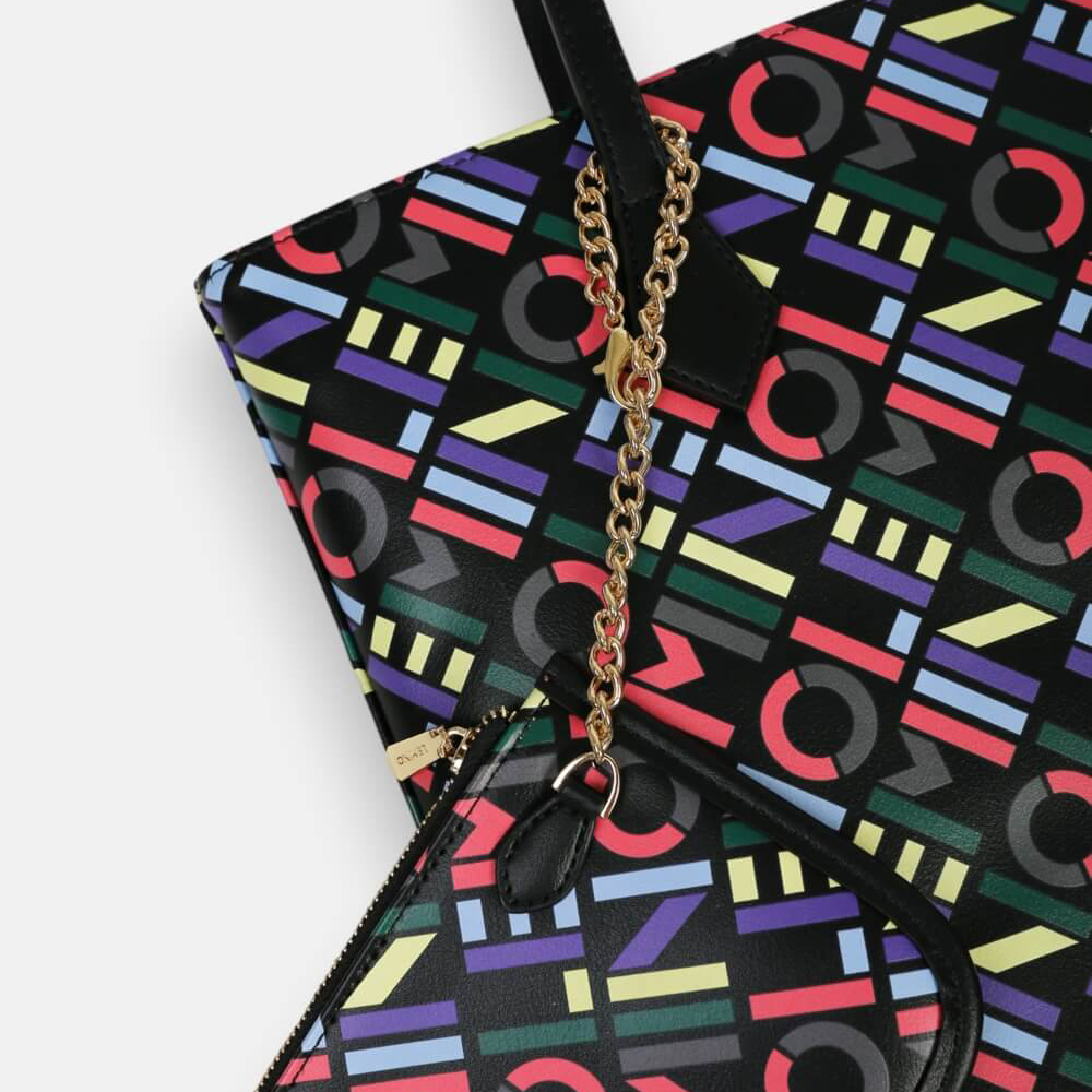 Túi Xách Nữ Lemino Monogram Multicolor Kèm Ví Nhỏ Mới LE22906