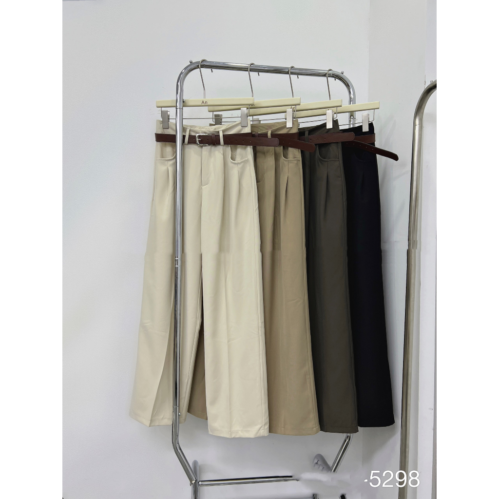 Quần vải suông kèm đai 5298