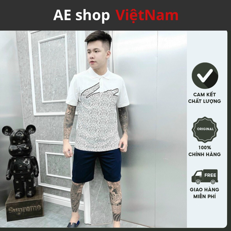 Bộ thể thao lacoste mùa hè logo lên phom dáng đẹp, set quần áo polo giá tốt