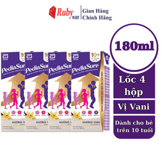 Lốc 4 Hộp Pediasure 10+ Cho Trẻ Từ 10 Tuổi 180ml/Hộp