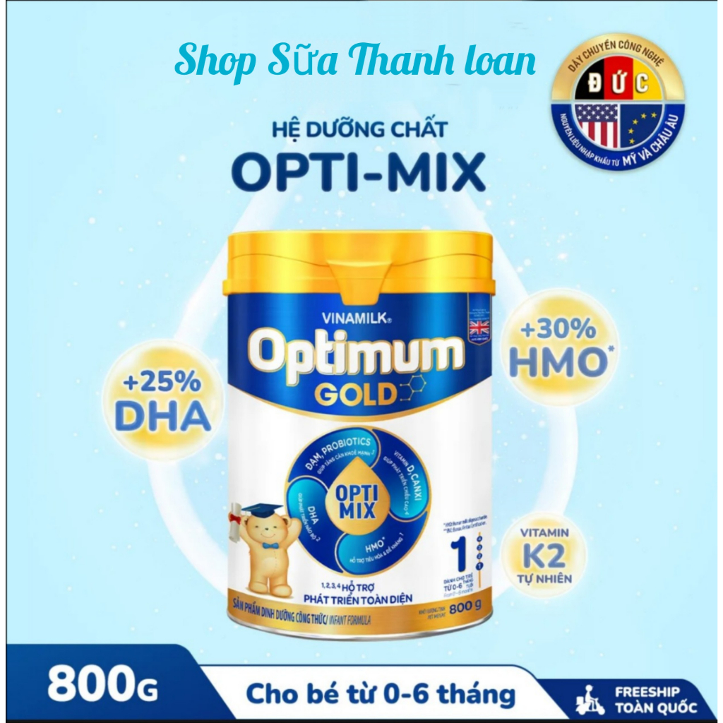 SỮA BỘT VINAMILK OPTIMUM GOLD 1 800G.
