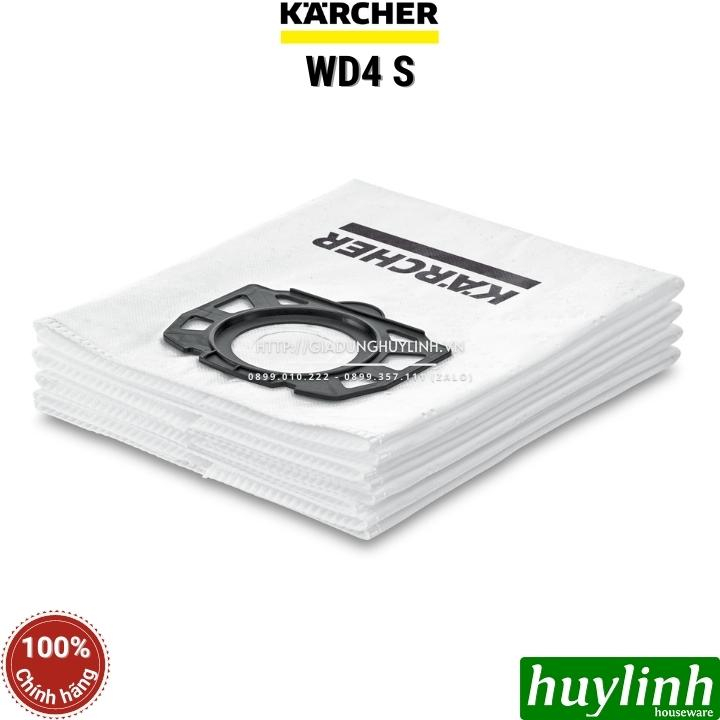 Bộ 4 túi lọc bụi vải không dệt cho Karcher WD4 - WD4S - 2.863-006.0