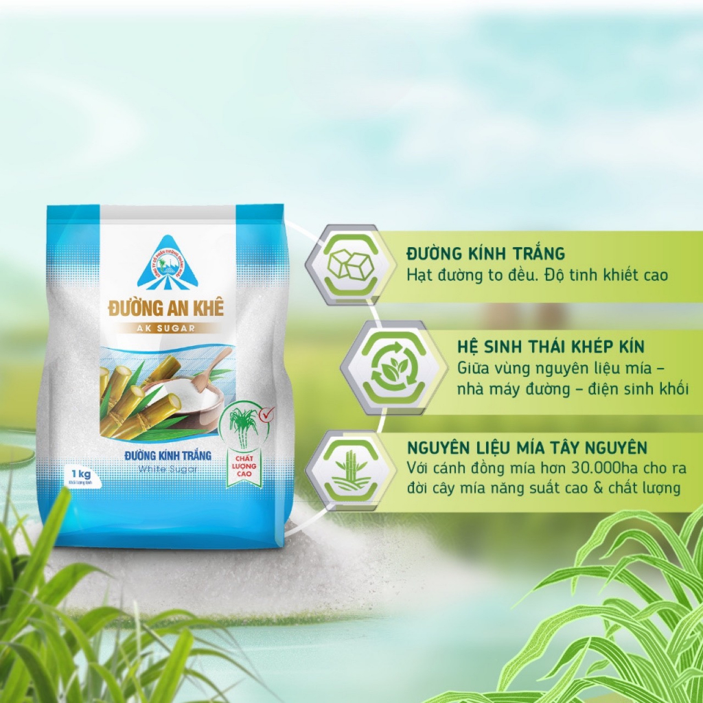 Đường kính trắng Đường An Khê 1kg