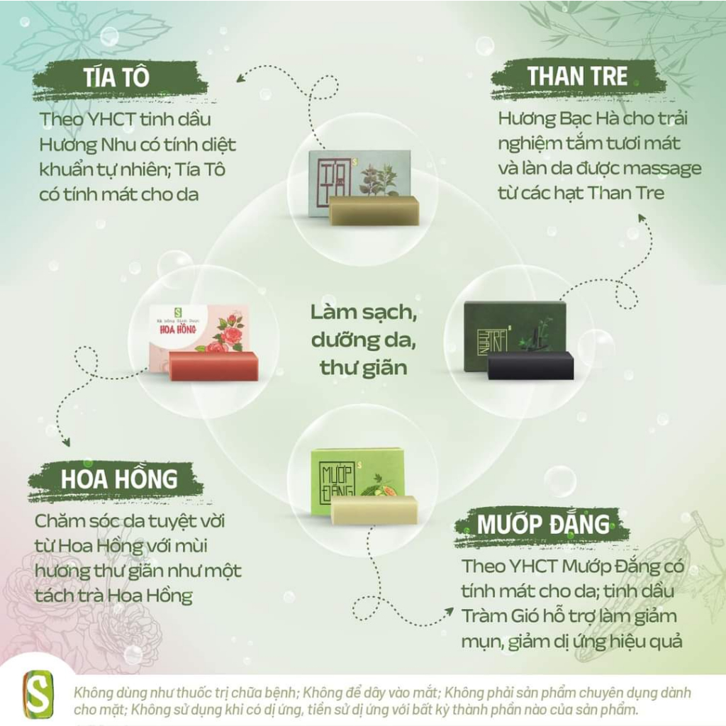 Xà Phòng Sinh Dược Thiên Nhiên 100% Tự Nhiên Đủ Loại