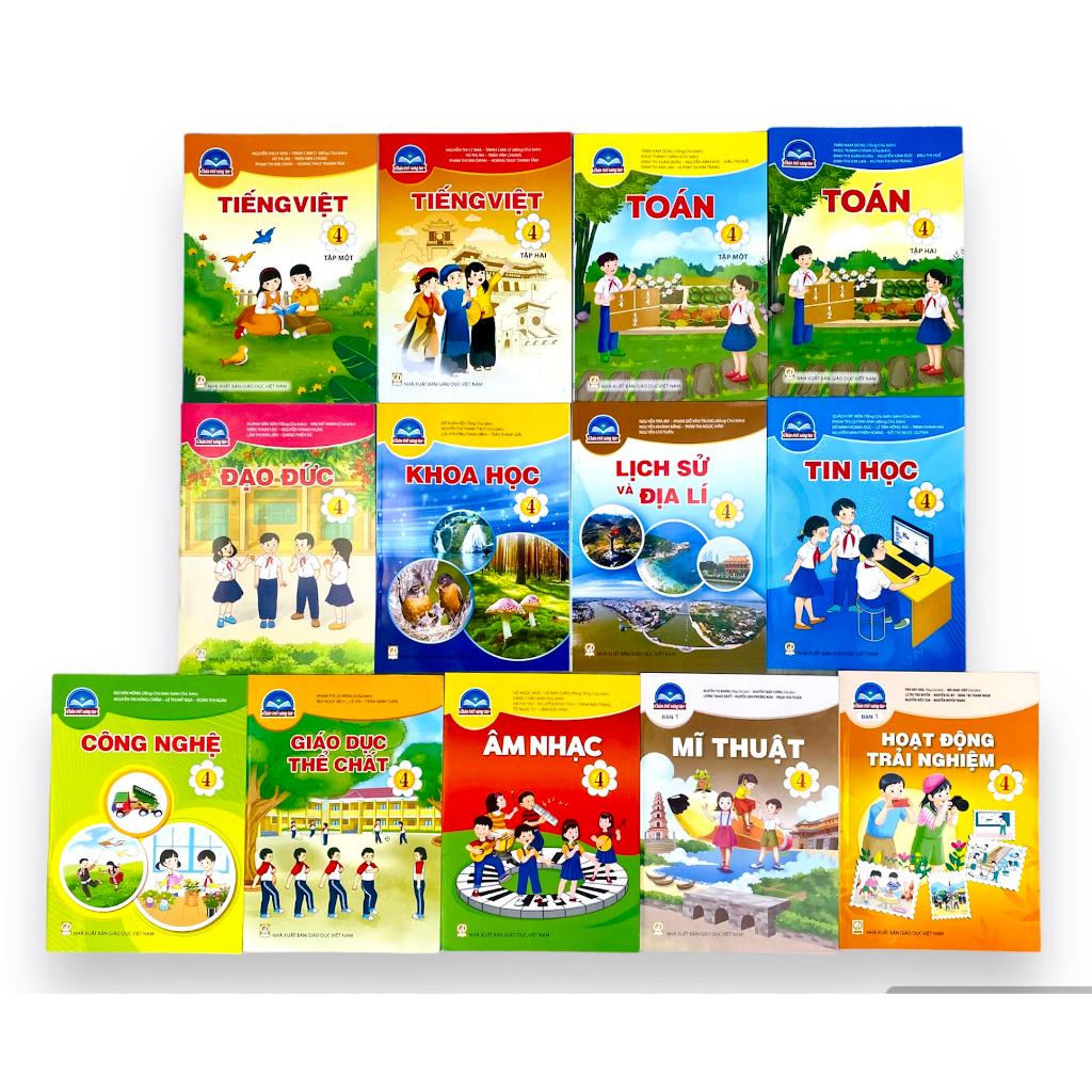 Sách - Bộ 13 cuốn sách giáo khoa lớp 4
