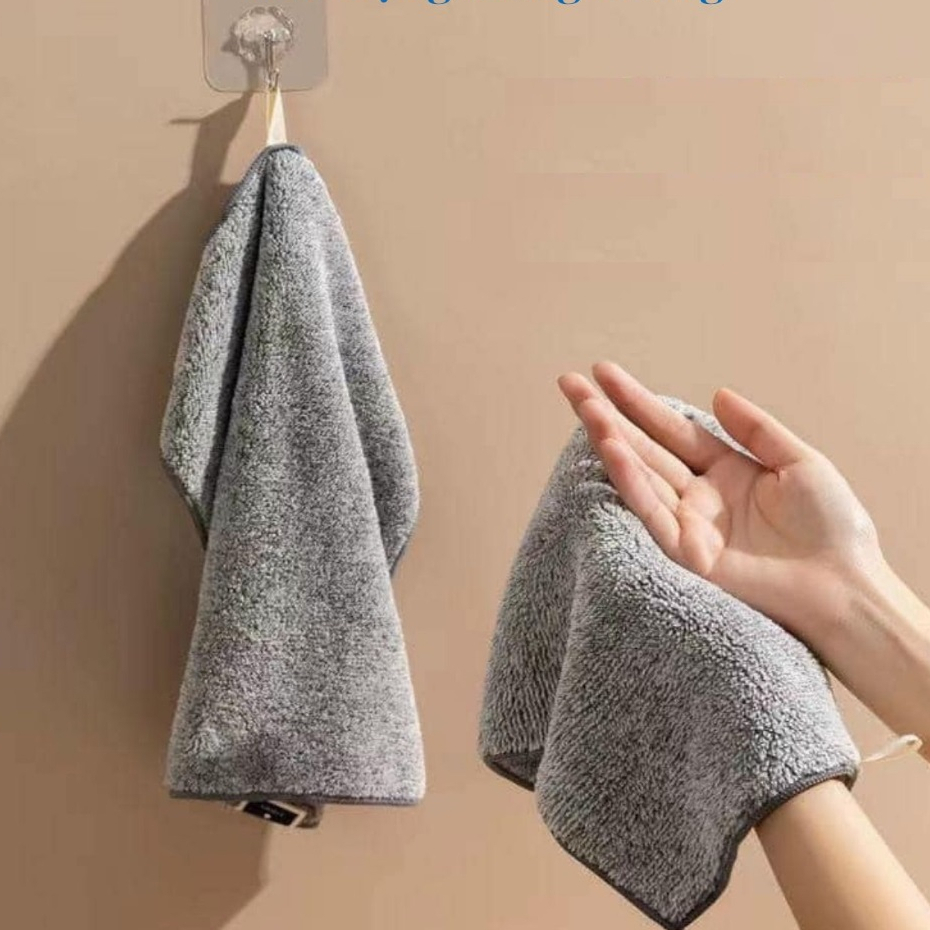 Khăn lau chén đĩa, lau tay đa năng chất liệu sợi than tre mềm mịn, thấm hút