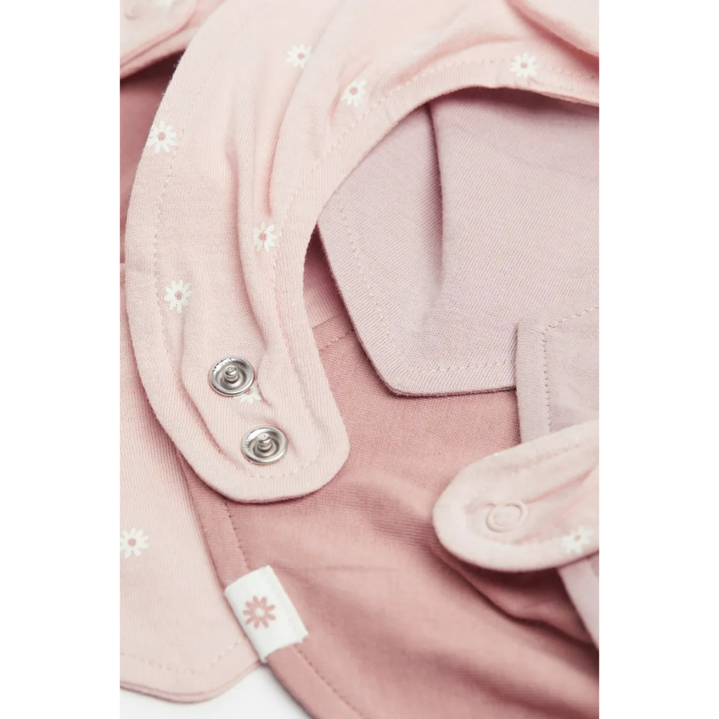 Tách set 3 yếm hồng hoa HM H&M _hàng chính hãng Mỹ