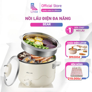 Nồi điện đa năng Bear bếp lẩu nấu cháo hầm canh hấp dung tích 2,5L