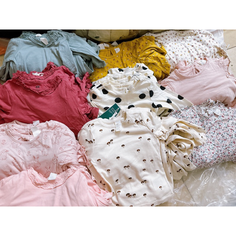 Áo dài tay HM bé gái